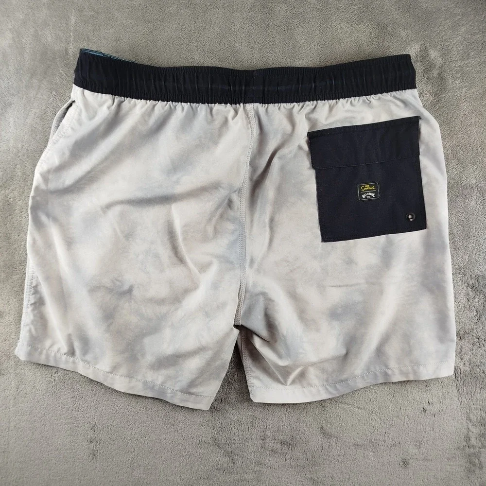 Billabong The‎ Simpsons Board Swim Shorts Men Large Blue Tie Waist Pocket Beach